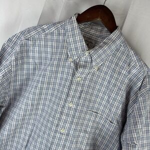BROOKS BROTHERS Button-Down Sport Shirt Mens XL Blue Purple Plaid LS 100% Cotton